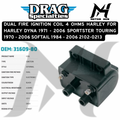 DUAL FIRE IGNITION COIL 4 OHMS HARLEY FOR HARLEY DYNA 1971 - 2006 SPORTSTER TOURING 1970 - 2006 SOFTAIL 1984 - 2006 2102-0213 OEM 31609-80