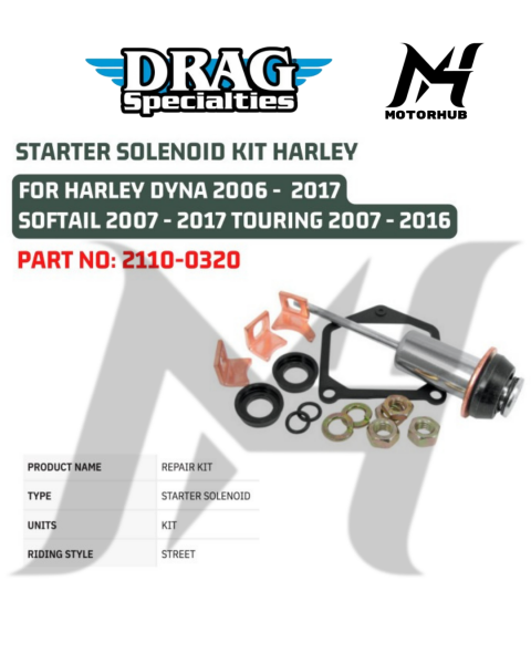 STARTER SOLENOID KIT FOR HARLEY DYNA 2006 - 2017 TOURING 2007 - 2016 SOFTAIL 2007 - 2017 2110-0320