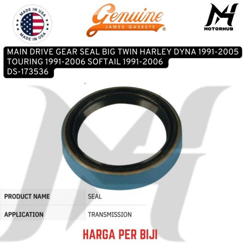 MAIN DRIVE GEAR SEAL BIG TWIN HARLEY DYNA 1991-2005 TOURING 1991-2006 SOFTAIL 1991-2006 DS-173536 OEM 12035 12035A 12035B KODE JGI-12035-B